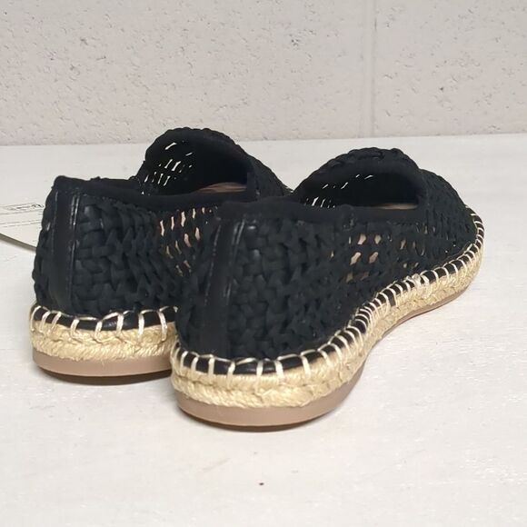 The Drop Lila Flat Espadrilles Black Size 7 NWT, Euro Summer, Coastal Chic, Vaca - Picture 2 of 6